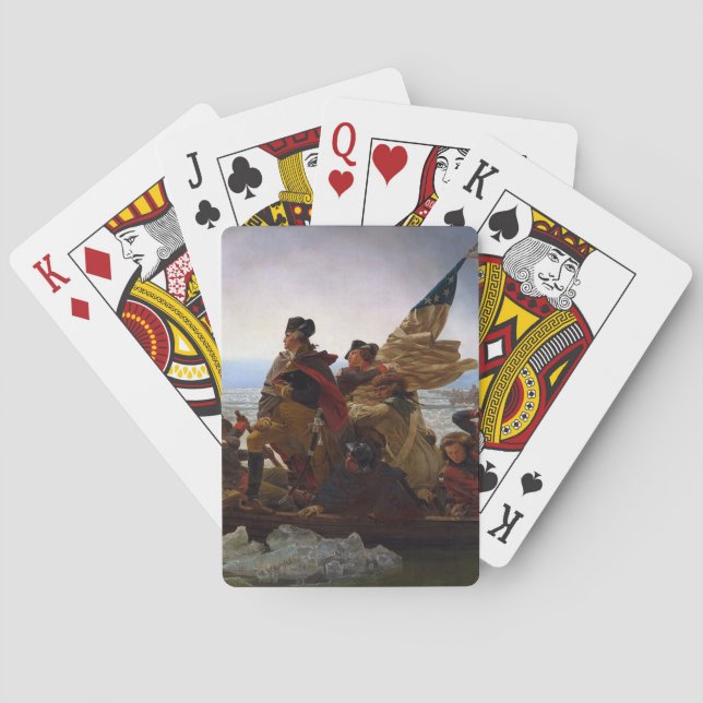 Washington Crossing Delaware Art Playing Cards (Back)