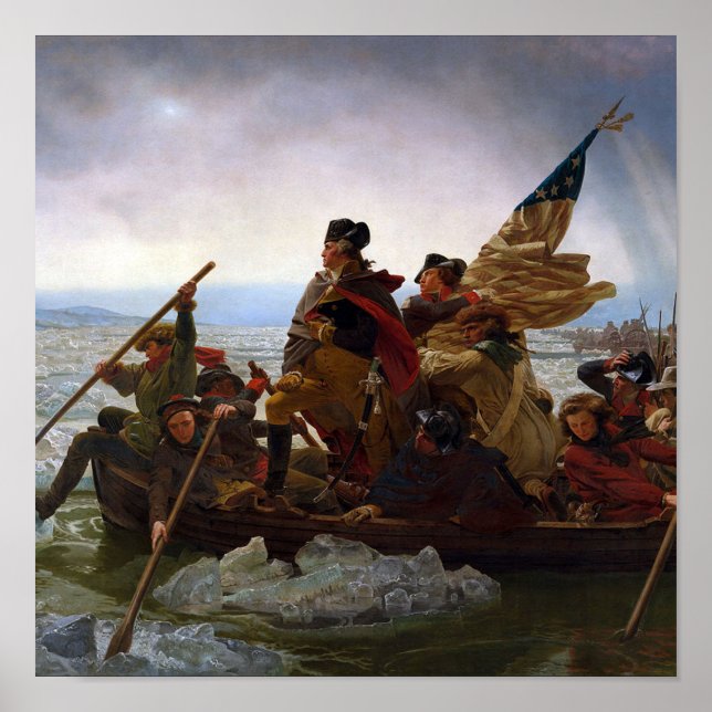 Washington Crossing Delaware Art Poster (Front)