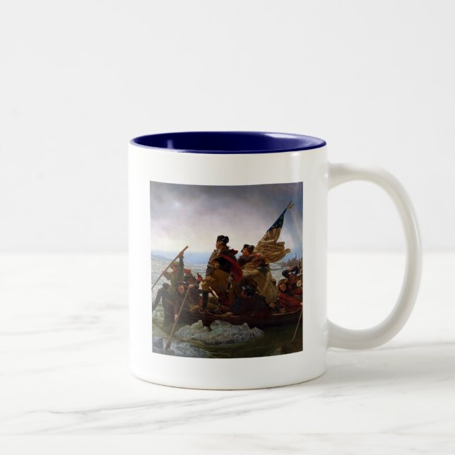 Washington Crossing Delaware Art Two-Tone Coffee Mug (Right)