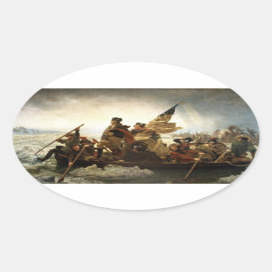 Washington Crossing the Delaware - 1851 Oval Sticker