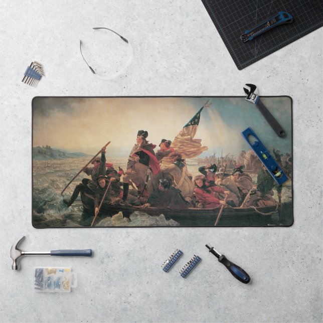 Washington Crossing the Delaware by Emanuel Leutze Desk Mat (Workstation)