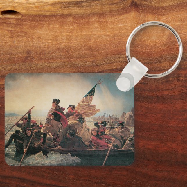Washington Crossing the Delaware by Emanuel Leutze Key Ring (Front)