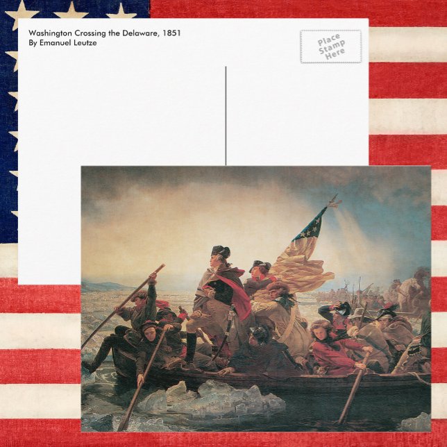 Washington Crossing the Delaware by Emanuel Leutze Postcard (Creator Uploaded)