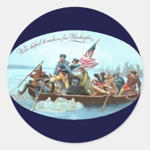 Washington Crossing the Delaware Classic Round Sticker