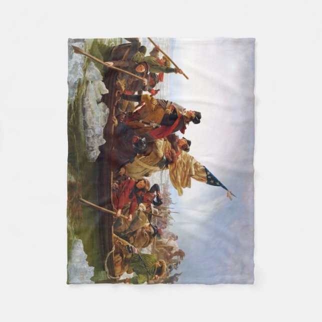 Washington Crossing the Delaware Fleece Blanket (Front)