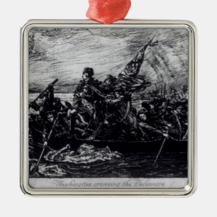 Washington Crossing the Delaware Metal Tree Decoration