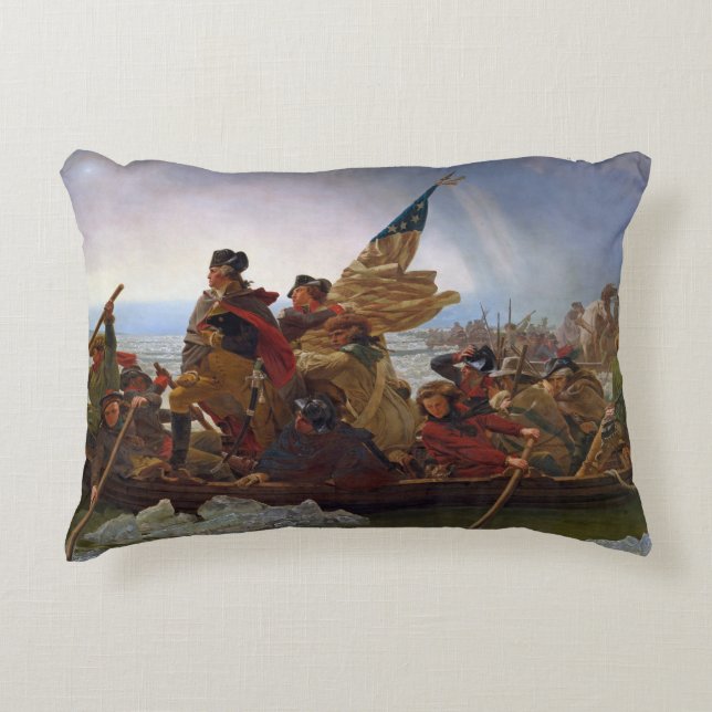 Washington Crossing the Delaware River Decorative Cushion (Front)