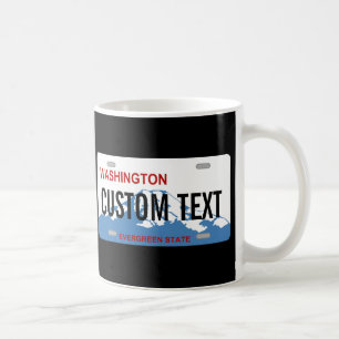 Washington custom license plate mug
