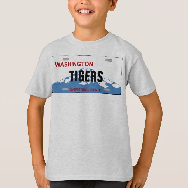 Washington Custom license plate shirt (Front)