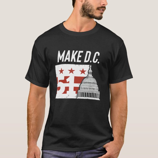 Washington D C  51st State  Cool DC Statehood T-Shirt (Front)