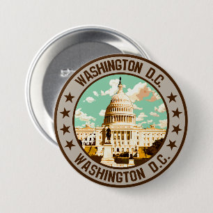 Washington D.C. 7.5 Cm Round Badge