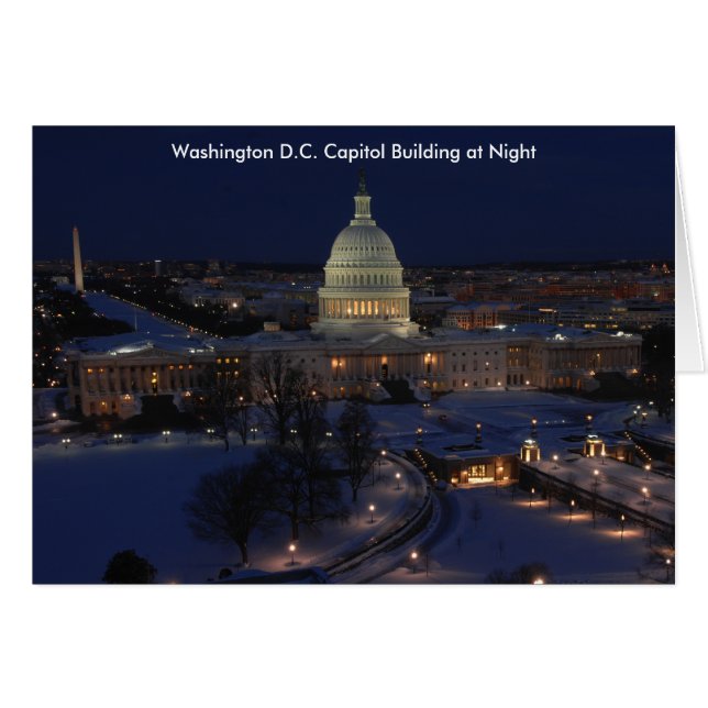Washington D.C. Capitol Building in Winter Night (Front Horizontal)