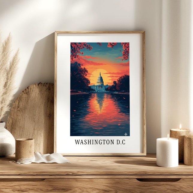 Washington D.C. Capitol Sunset Poster (Creator Uploaded)
