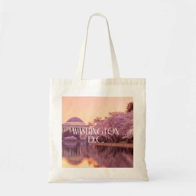Washington D.C. Cherry Blossom Tote Bag (Front)