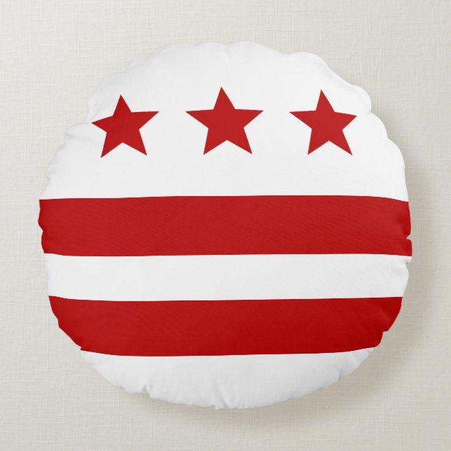 Washington D.C. City flag Round Cushion (Front)