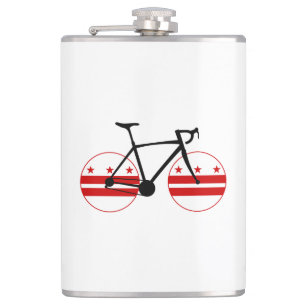 Washington D.C. Flag Cycling Hip Flask