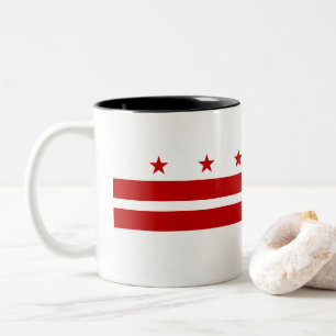 Washington, D.C Flag Two-Tone Coffee Mug