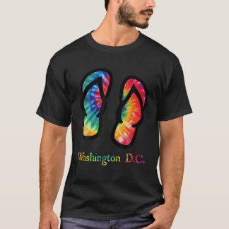 Washington D C Flip Flops Tie Dye T Shirt