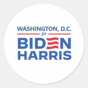 Washington D.C. for Biden Harris Classic Round Sticker
