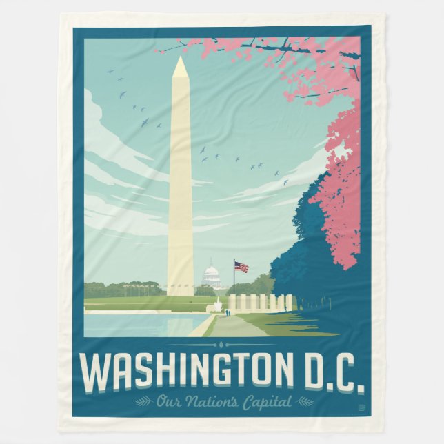 Washington, D.C. - Our Nation's Capital Fleece Blanket (Front)