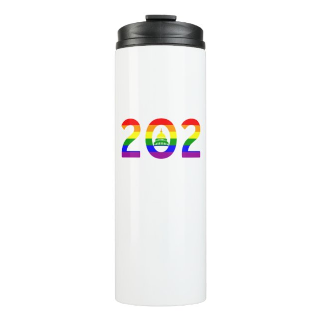 Washington D.C. Rainbow Pride Thermal Tumbler (Front)
