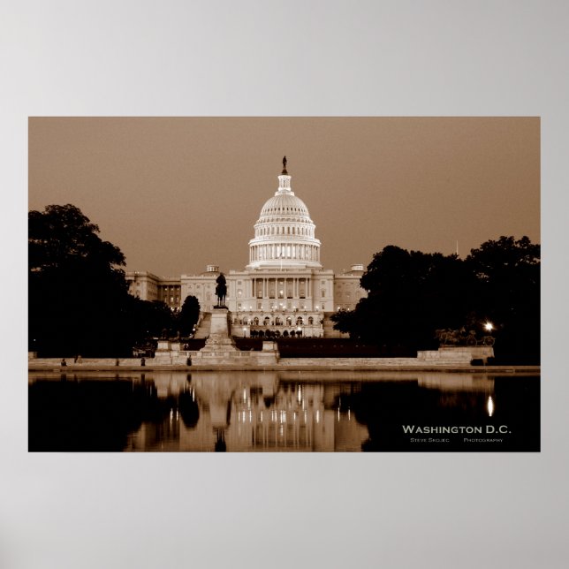Washington D.C. - The Capitol Poster (Front)