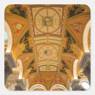 WASHINGTON, D.C. USA. Ceiling of second floor Square Sticker
