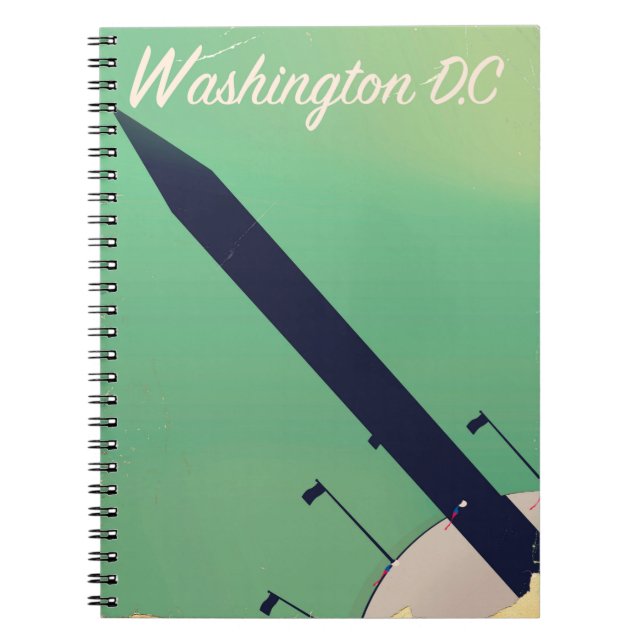 Washington D.C Vintage travel poster Notebook (Front)