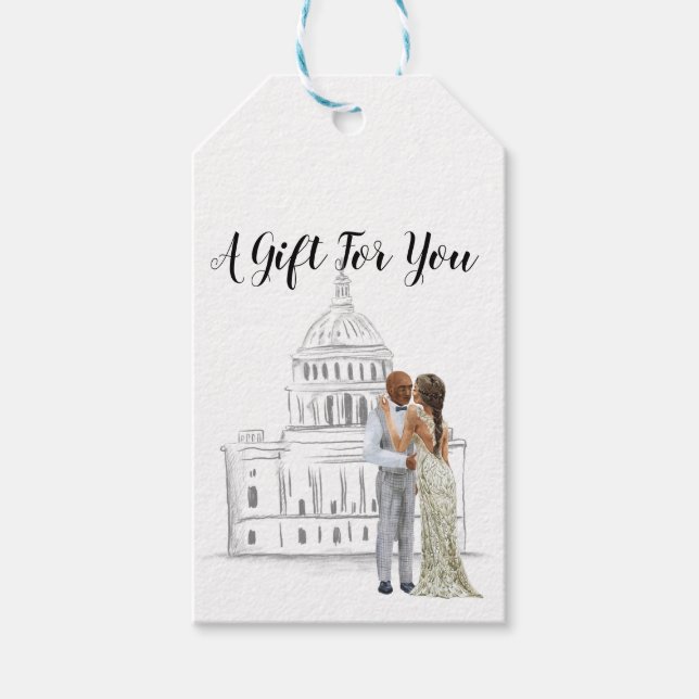 Washington D.C. Wedding Gift Tag (Front)