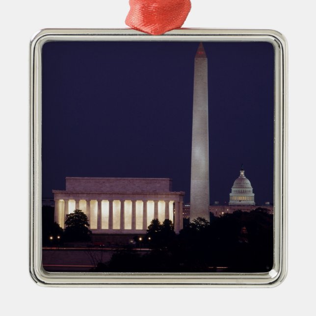 Washington DC 2 Metal Tree Decoration (Front)