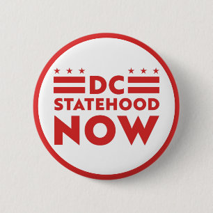 Washington DC 51st statehood now 6 Cm Round Badge