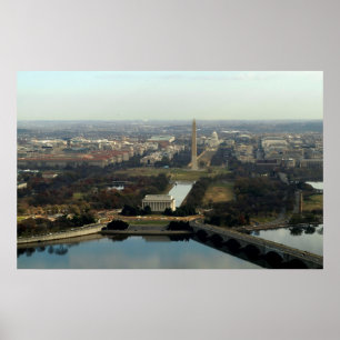 Washington DC Aerial Photograph Poster