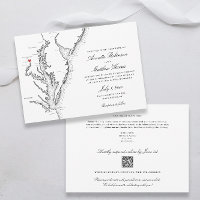 Washington DC all-in-one QR code RSVP Wedding