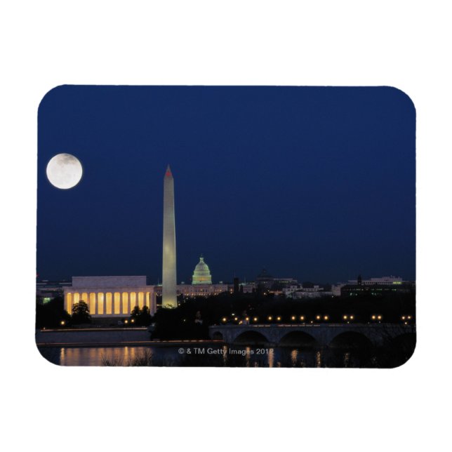 Washington DC at Night Magnet (Horizontal)