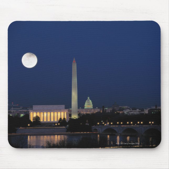 Washington DC at Night Mouse Mat (Front)