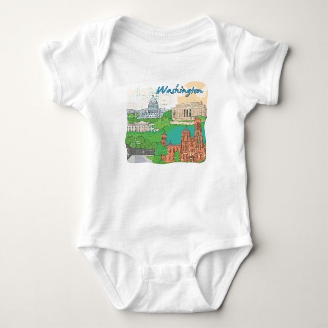 Washington DC Baby Bodysuit (Front)