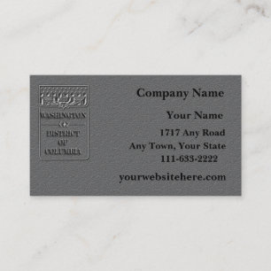Washington DC Business card carved stone look