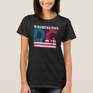 Washington Dc Capitol Hill American Flag Usa Pride T-Shirt