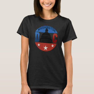 Washington Dc Capitol Hill American Flag Usa Pride T-Shirt