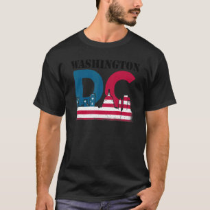 Washington Dc Capitol Hill American Flag Usa Pride T-Shirt
