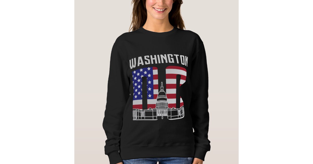 Washington DC Capitol Hill USA Flag Gift Sweatshirt | Zazzle.co.uk
