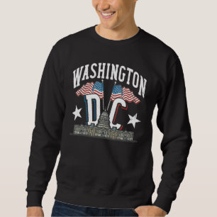 Washington Dc Capitol Hill Usa Flag Souvenir Skyli Sweatshirt