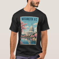 Washington DC Cherry Blossoms Illustration Travel