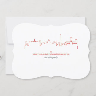 Washington DC Cityscape Holiday Card