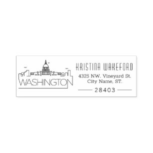 Washington DC Custom Address Self-inking Stamp