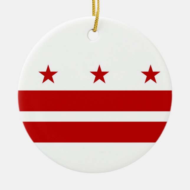 Washington DC Custom  Ceramic Tree Decoration (Front)
