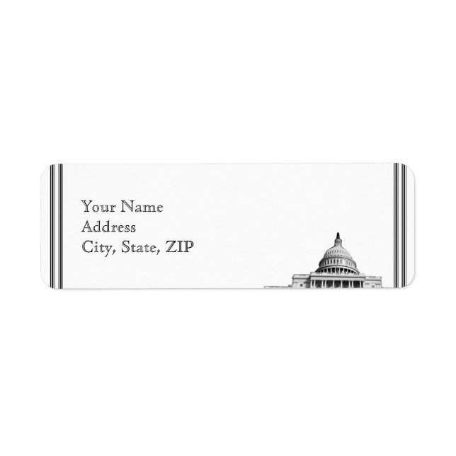 Washington DC Destination Return Address (Front)