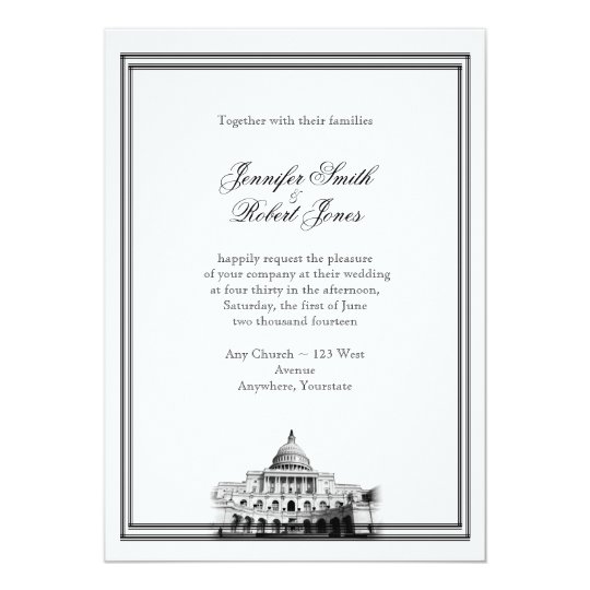Washington DC Destination Wedding Invitation