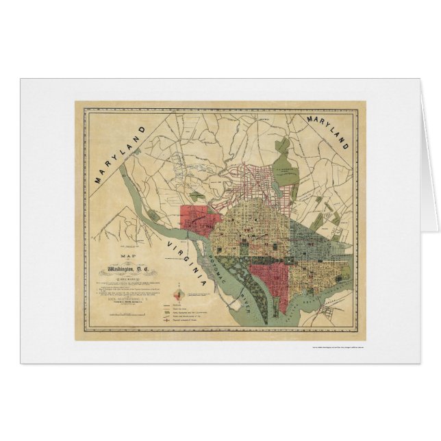 Washington DC Environs Map by Silversparre 1887 (Front Horizontal)