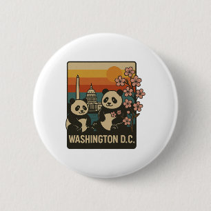 Washington Dc Family Trip Funny Panda Zoo Dc Trip 6 Cm Round Badge